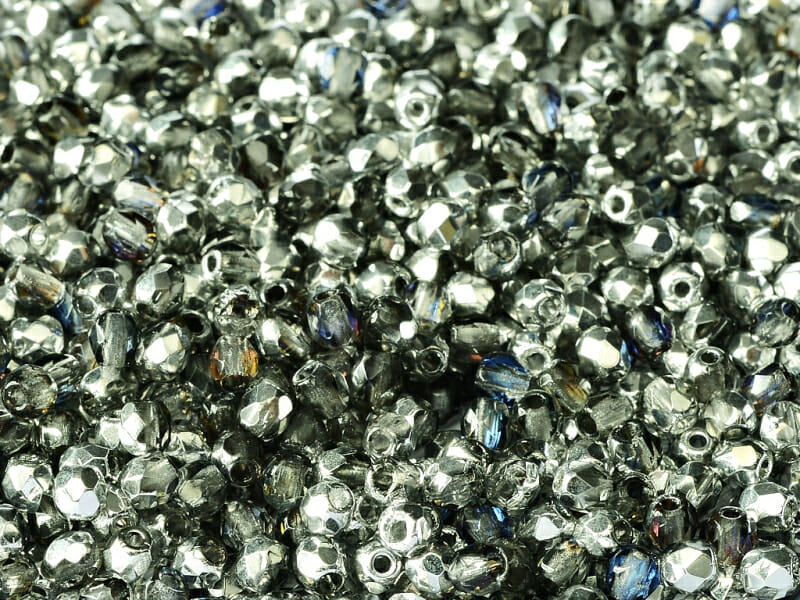 Broušené korálky 3mm, barva ocelová 00030/29601 1 Broušené korálky 3mm, barva ocelová 00030/29601