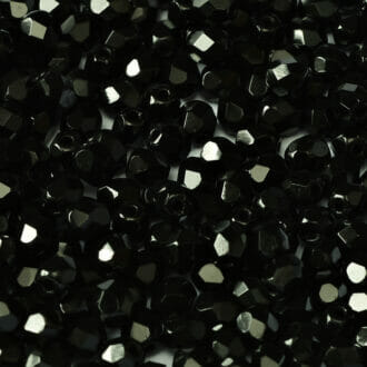 Broušené korálky 4mm, barva černá 23980