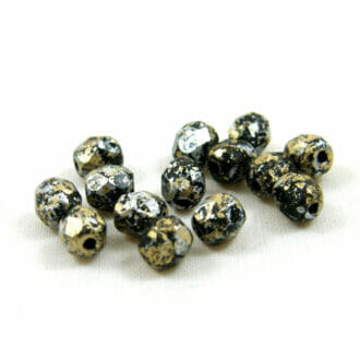 Broušené korálky 4mm, barva černá s úpravou 23980/45704