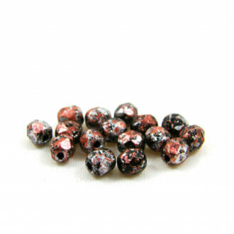 Broušené korálky 4mm, barva černá s úpravou 23980/45705