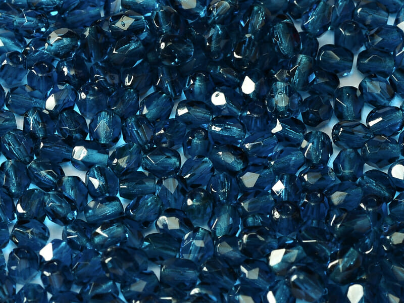 Broušené korálky 4mm, barva tmavě modrá 60080-akvamarín tmavý 1 Broušené korálky 4mm, barva tmavě modrá 60080-akvamarín tmavý