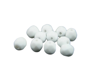 Broušené korálky 6mm, barva bílá mat 02010/84110