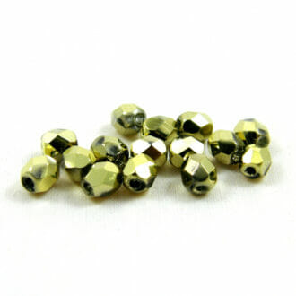 Broušené korálky 8mm, barva zlatá 00030/26441