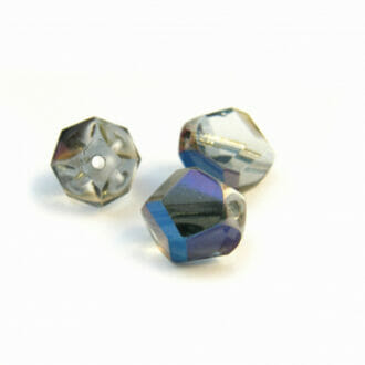 Korálek broušený, tvar šíša, průměr 12mm, barva 00030, zušlechtění 23101