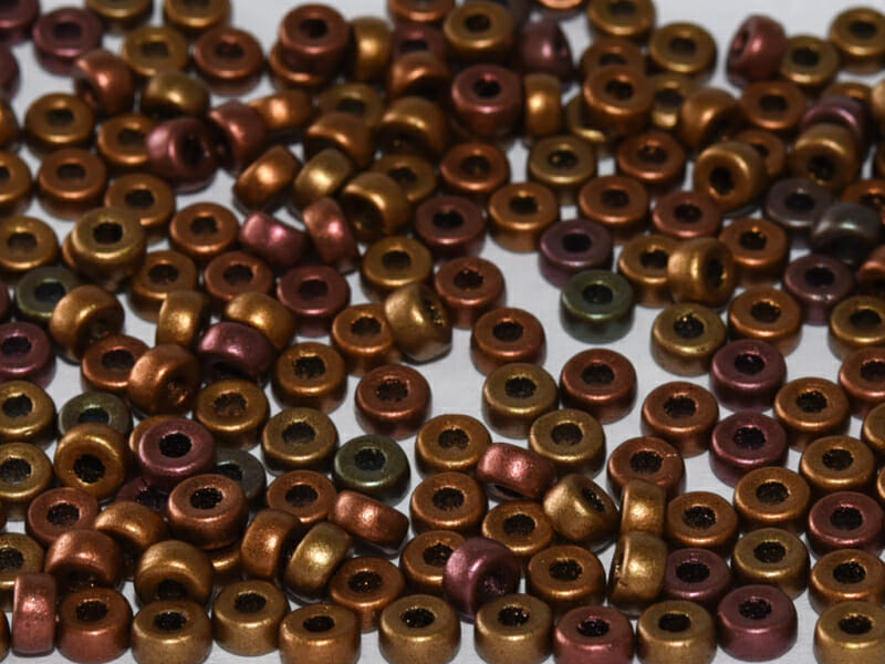 Mačkané korálky Czech Heishi 4x2mm, barva mix 1 Mačkané korálky Czech Heishi 4x2mm, barva mix