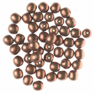 Mačkané korálky kuličky 6mm, barva měděná 40041