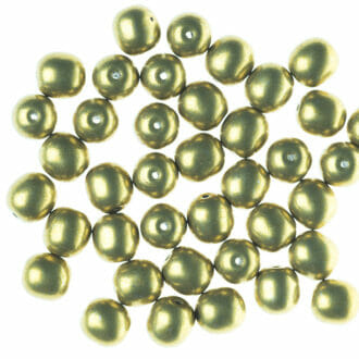 Mačkané korálky kuličky 6mm, barva zlatá 40045