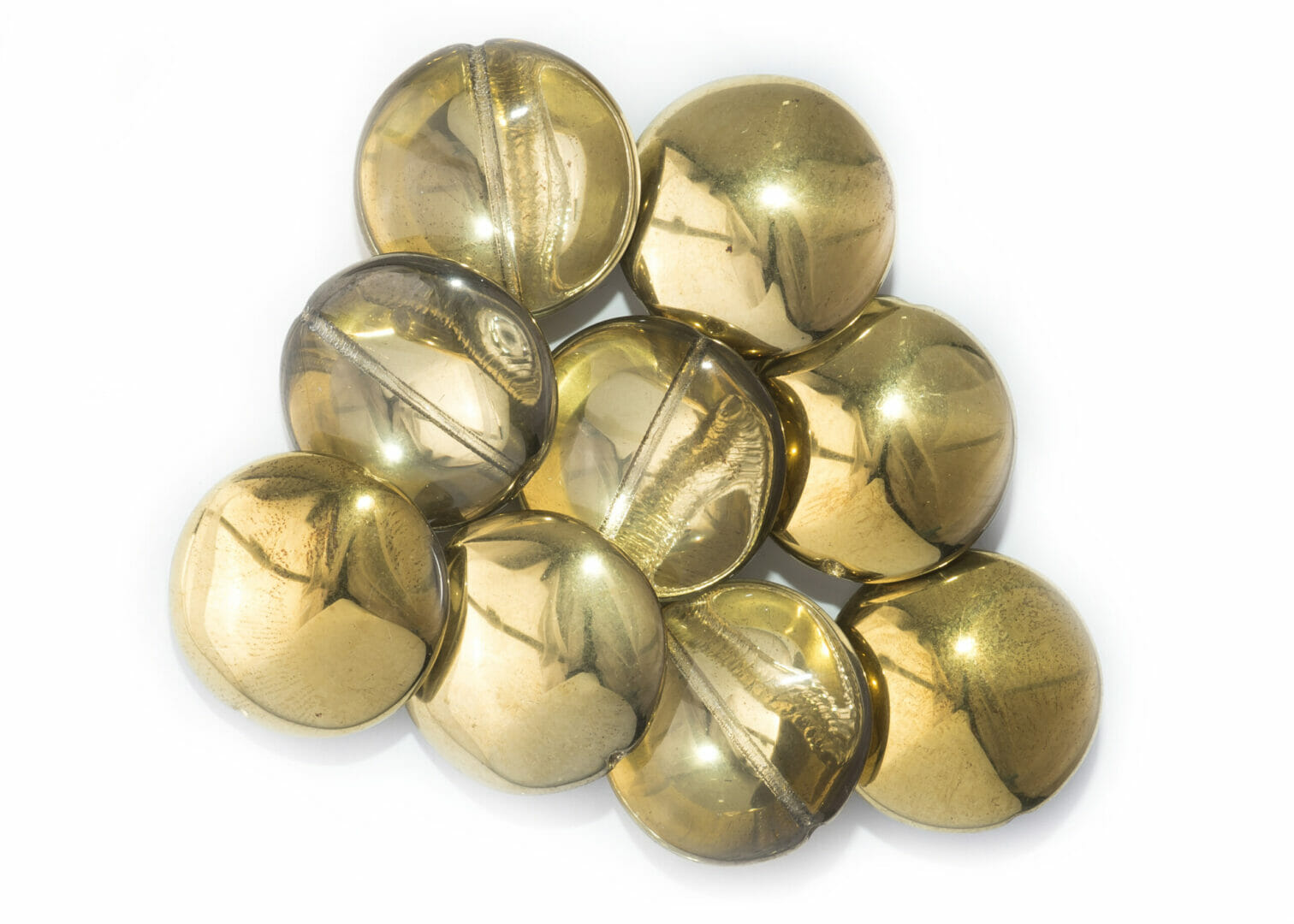 Korálek mačkaný, tvar čočka, rozměr 20mm, barva 00030, zušlechtění 26441 1 Korálek mačkaný, tvar čočka, rozměr 20mm, barva 00030, zušlechtění 26441