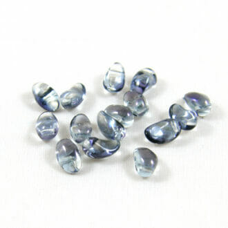 Mačkané korálky Teet 4x6mm, barva crystal s úpravou 23001
