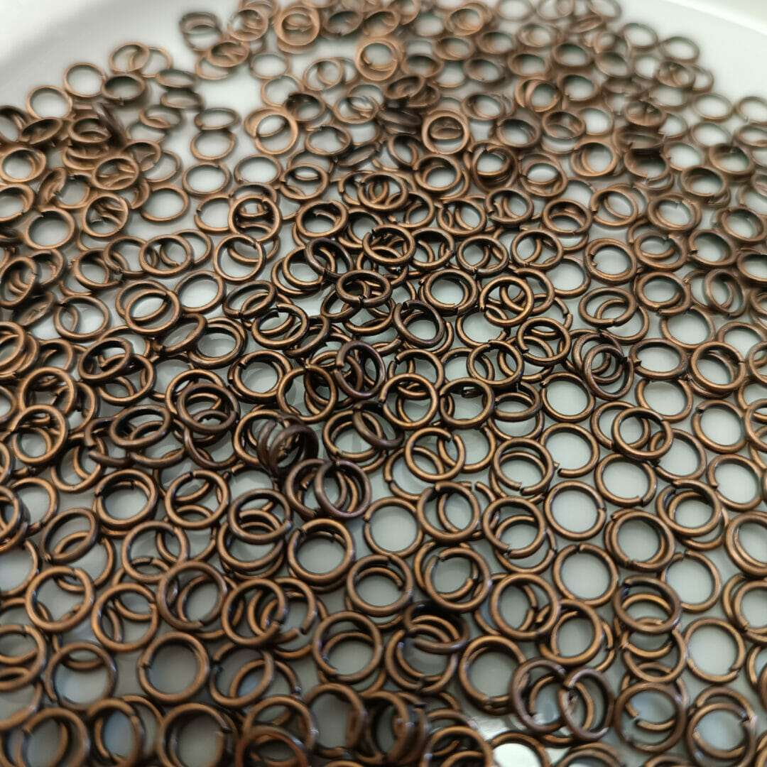 Kroužek, rozměr 6x1mm, barva staroměď 1 Kroužek, rozměr 6x1mm, barva staroměď