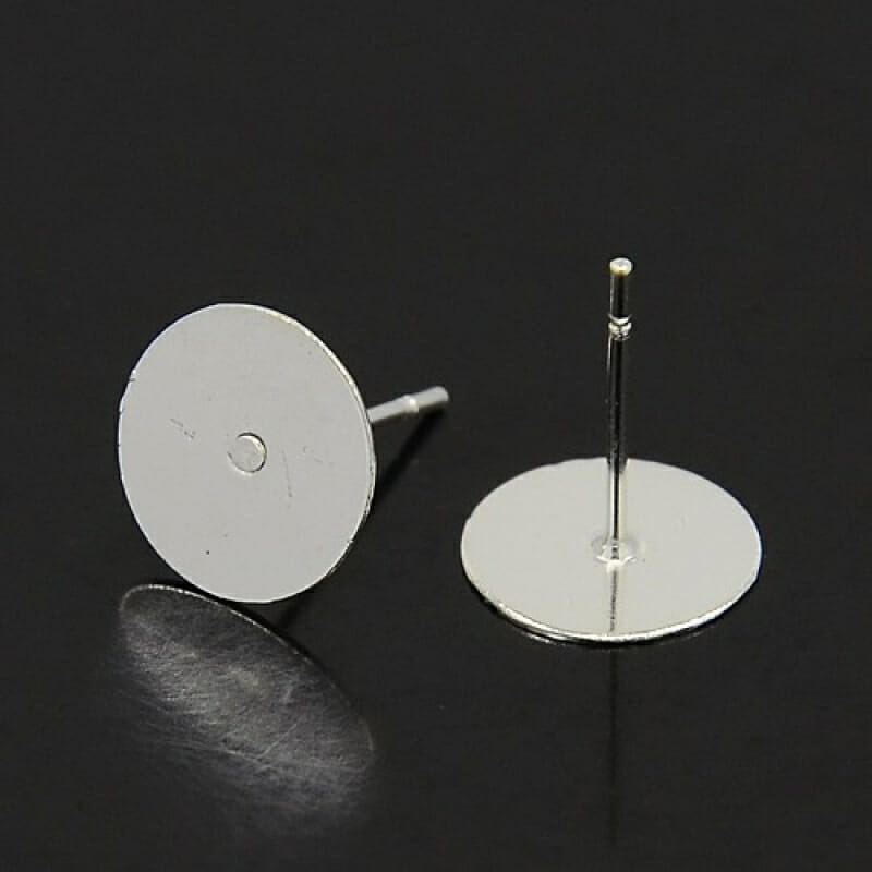 Náušnice s ploškou 12x6mm, barva platina 1 Náušnice s ploškou 12x6mm, barva platina