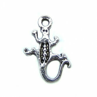 Přívěsek gekon, barva starostříbro