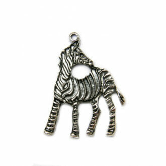 Přívěsek zebra, barva starostříbro