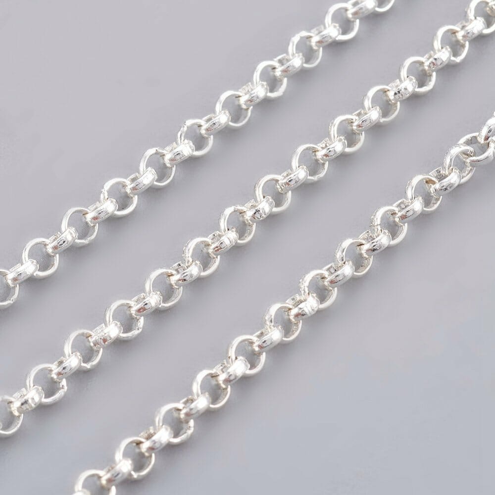 Řetízek kulatý, rozměr 2,5mm, barva platina 1 Řetízek kulatý, rozměr 2,5mm, barva platina