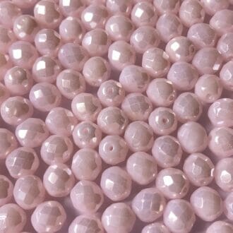 Broušené korálky 8mm, barva růžový opál 71010/14400