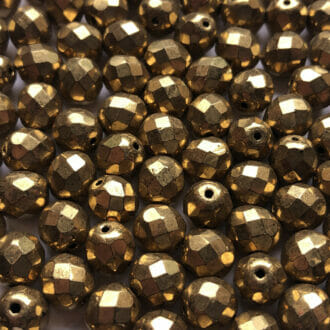 Broušené korálky 8mm, barva zlatá 23980/90215