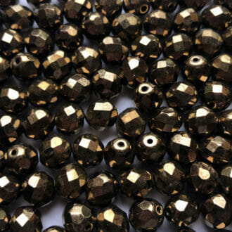 Broušené korálky 8mm, barva hnědá 23980/14415
