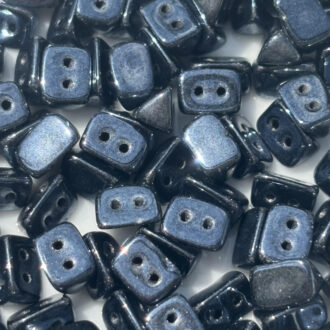 Dvoudírkové korálky Trios 6x4mm, barva hematit