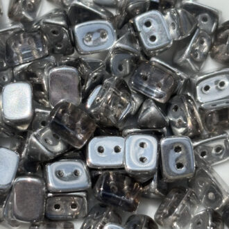 Dvoudírkové korálky Trios 6x4mm, barva crystal s úpravou 26901