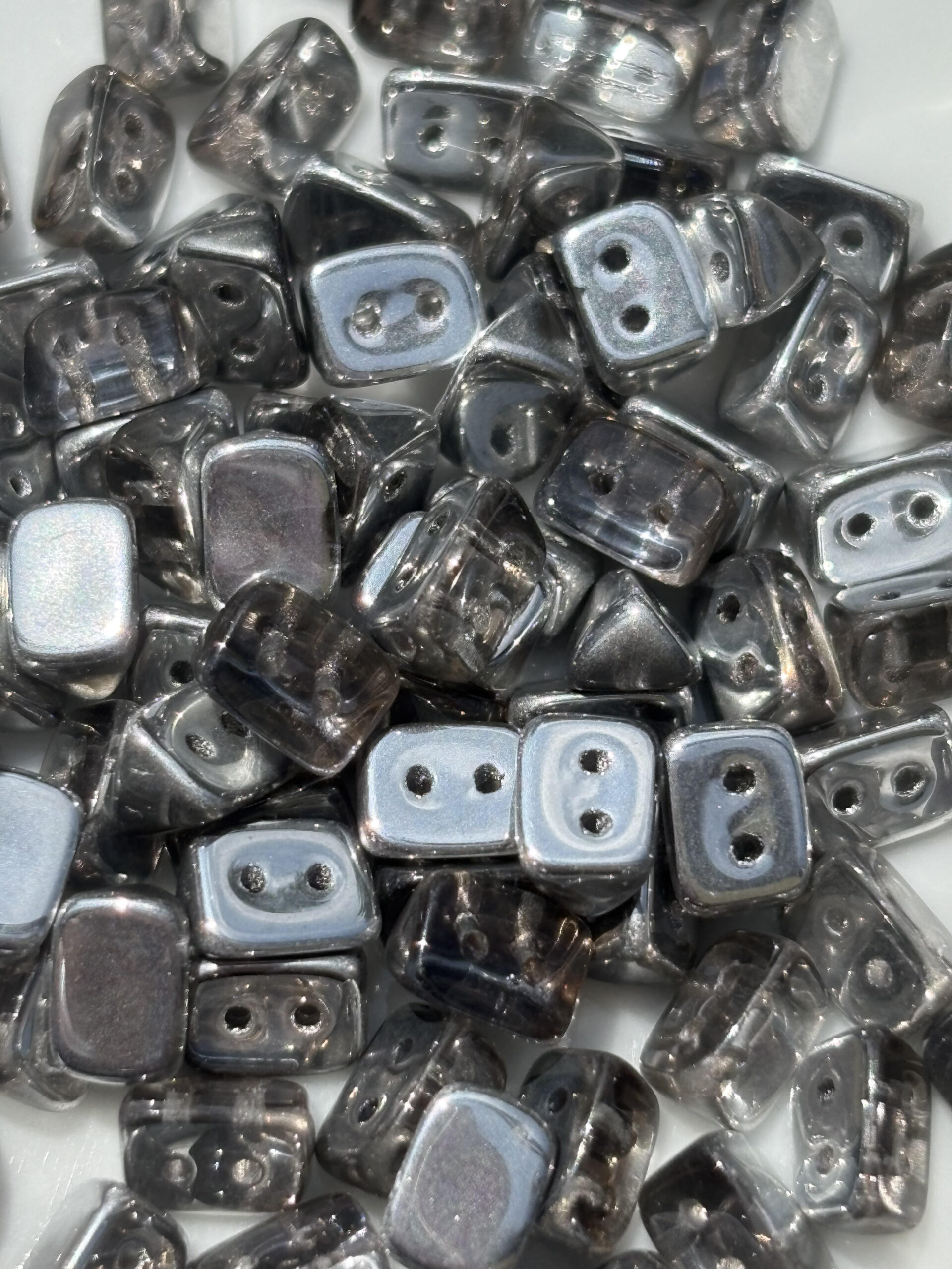 Dvoudírkové korálky Trios 6x4mm, barva crystal s úpravou 26901 1 Dvoudírkové korálky Trios 6x4mm, barva crystal s úpravou 26901