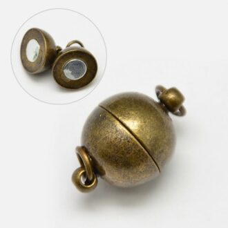 Zapínání magnetické, tvar kulaté, rozměr 10mm, barva  ANTIK BRONZE