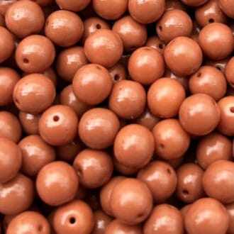 Korálek mačkaný-průměr 8mm, barva bronzovohnědá