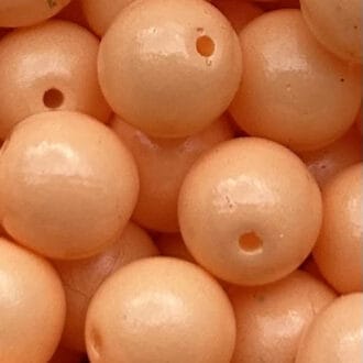 Korálek mačkaný-průměr 8mm, barva meruňka
