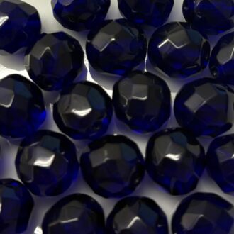 Korálek broušený, průměr 12mm, barva 30090-tm.modrá
