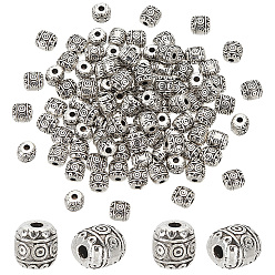 Kovové korálky Tibet 6x6 mm, barva starostříbro