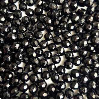 Korálek broušený, průměr 8mm, barva 23980-černá