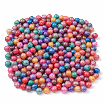 Směs skleněných korálků, barva ovocná