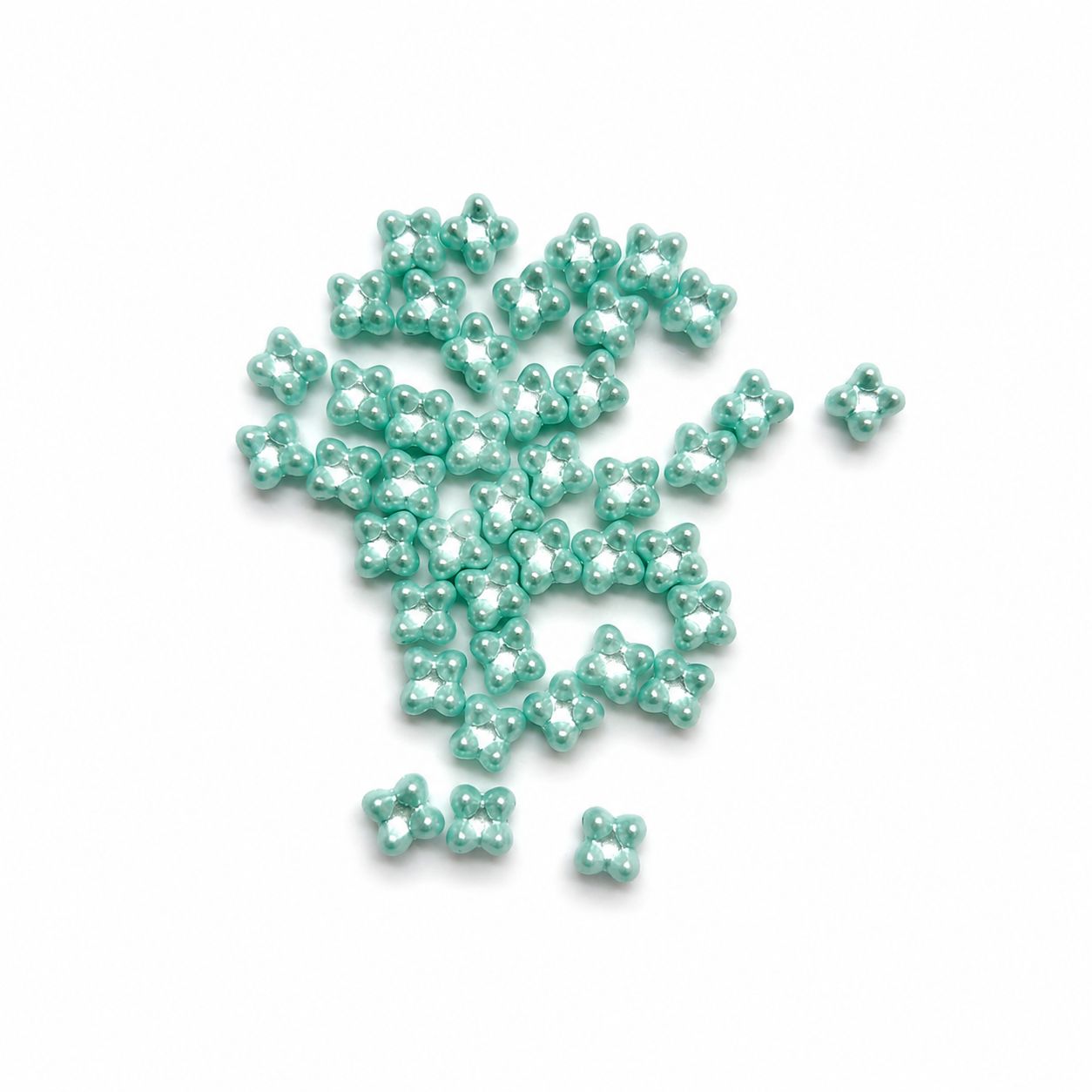 Korálek mačkaný tvar kytička - Quatro beads,dvoudírkový, rozměr 6x9 mm, barva 21 tyrkysová 1 Korálek mačkaný tvar kytička - Quatro beads,dvoudírkový, rozměr 6x9 mm, barva 21 tyrkysová