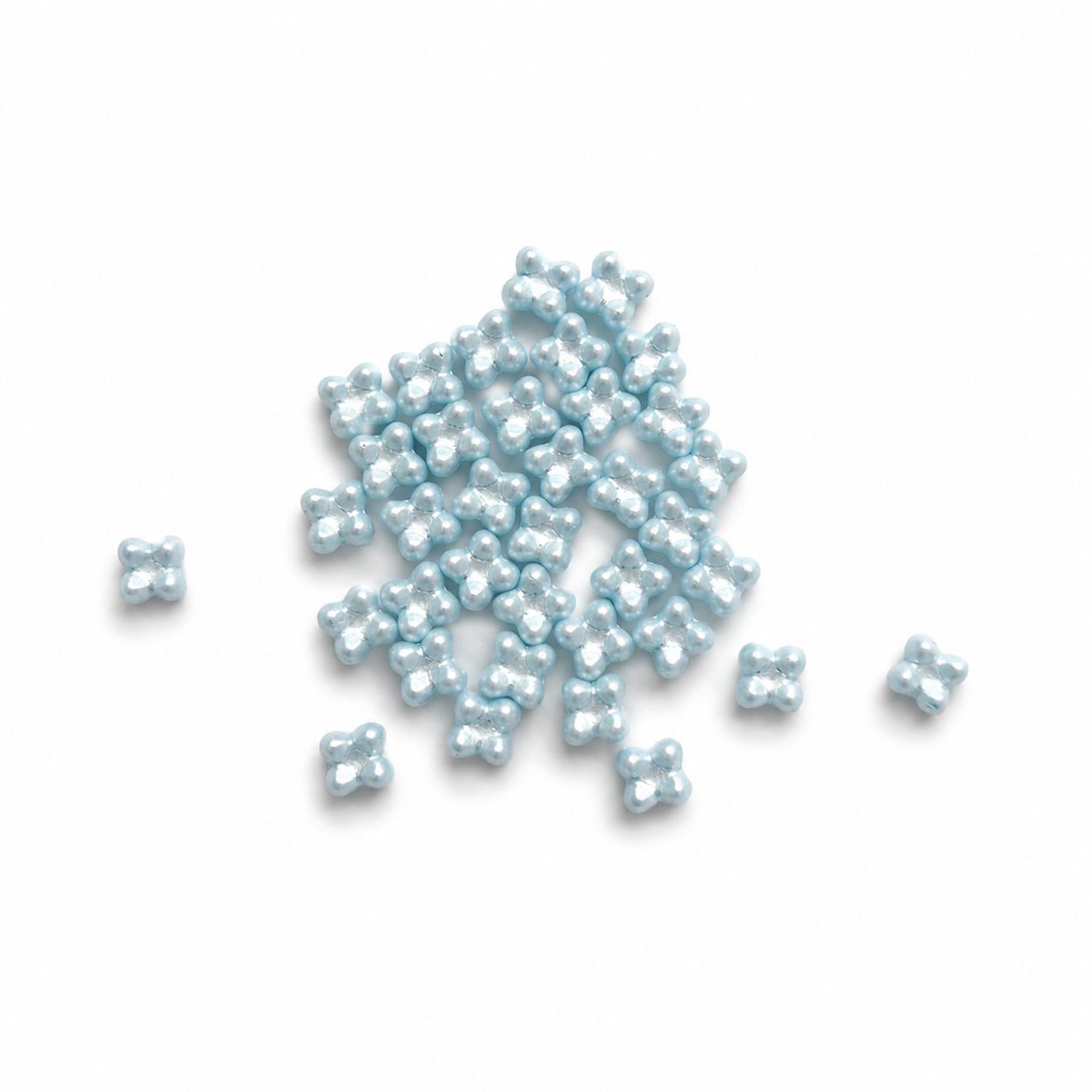 Korálek mačkaný tvar kytička - Quatro beads,dvoudírkový, rozměr 6x9 mm, barva 22 sv. modrá 1 Korálek mačkaný tvar kytička - Quatro beads,dvoudírkový, rozměr 6x9 mm, barva 22 sv. modrá