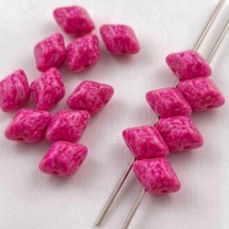 Dvoudírkové korálky Vario 5x3mm, barva  M 002-růžová