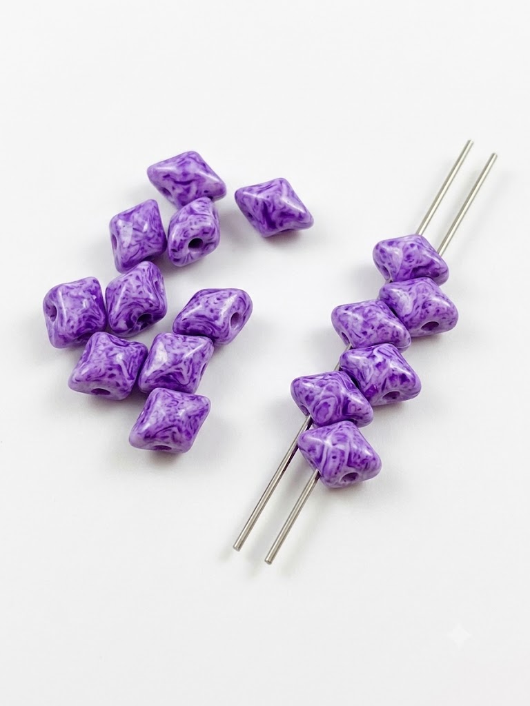 Dvoudírkové korálky Vario 5x3mm, barva M 003-fialová 1 Dvoudírkové korálky Vario 5x3mm, barva M 003-fialová