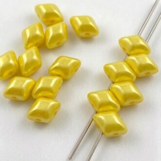 Dvoudírkové korálky Vario 5x3mm, barva  M 009-žlutá