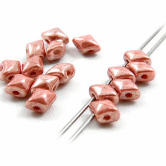 Dvoudírkové korálky Vario 5x3mm, barva  M 010-broskvová